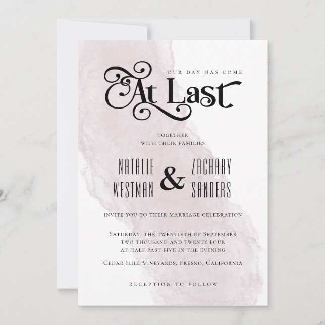 Unser Tag ist auf Einladung letzte Hochzeit gekomm (Vorderseite)