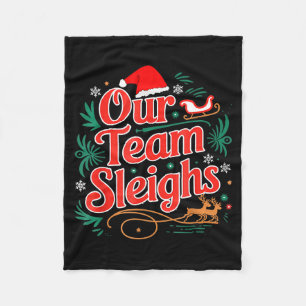 Unser Team macht die Weihnachtsrenne von Santa zun Fleecedecke