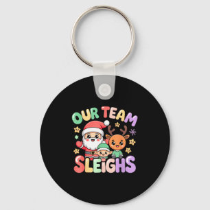 Unser Team macht Weihnachten, Santa und Xmas-Party Schlüsselanhänger
