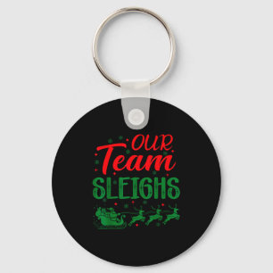 Unser Team schafft lustige Weihnachtsfeier-Arbeits Schlüsselanhänger