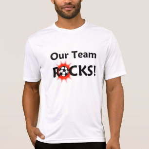 Unser Team schaukelt Fußball-Spieler-Namen-/Zahl- T-Shirt