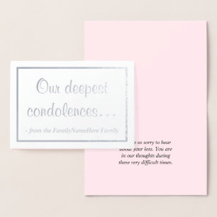 "Unser tiefstes Beileid..." Sympathy Card Folienkarte