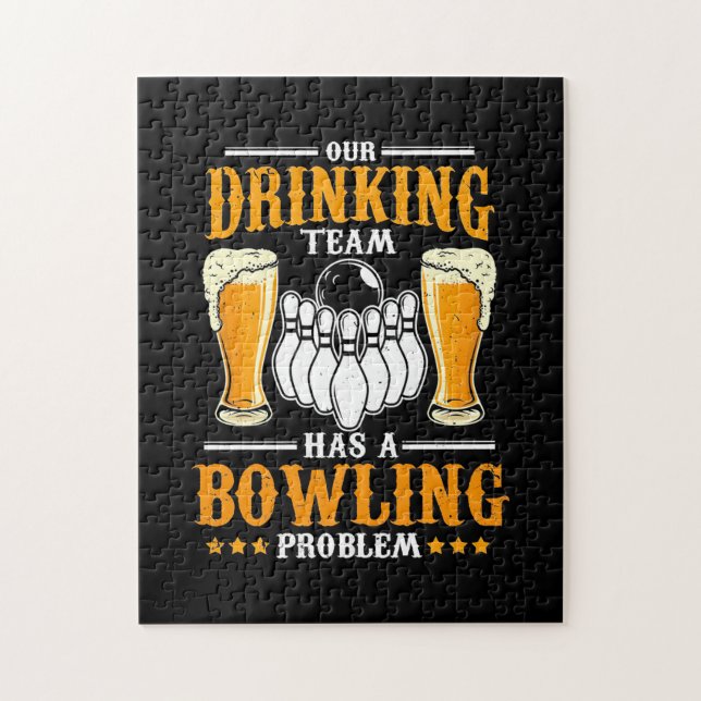 Unser Trinkteam hat ein Problem mit dem Bowling (Vertikal)