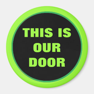 Unser Tür Stateroom rundes Tür-Markierungsgrün Magnet