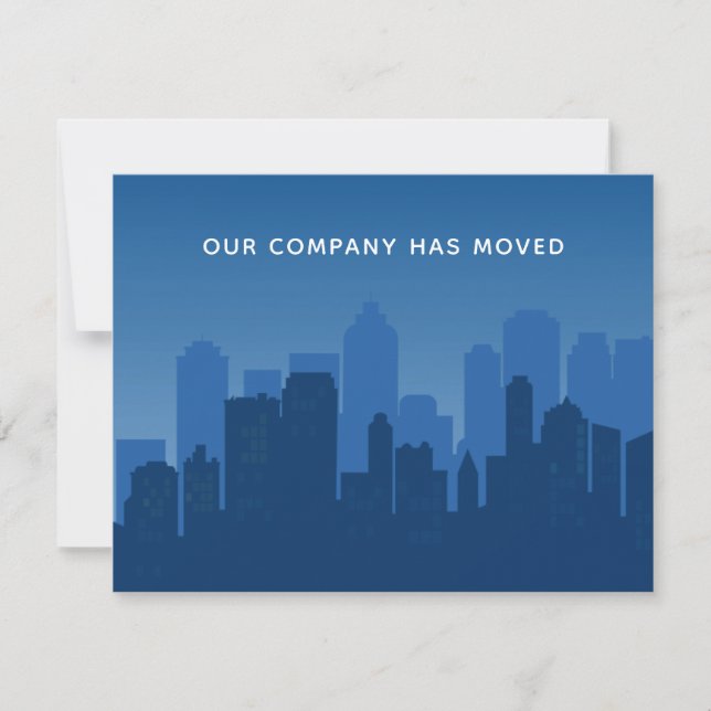 Unser Unternehmen hat die Blue Business Skyline-Be Ankündigung (Vorderseite)