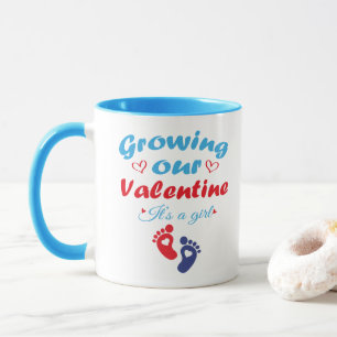 Unser Valentin wächst Es ist ein Mädchen Neue Schw Tasse
