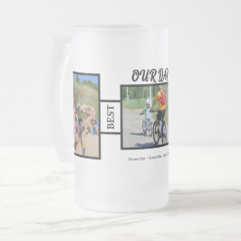 Unser Vater Bester Vater FotoCollage Personalize V Mattglas Bierglas