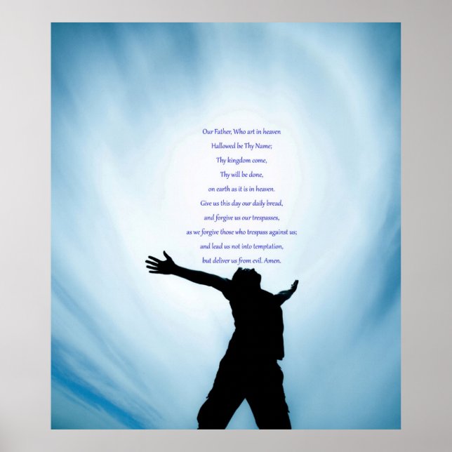 Unser Vater das Gebet auf Druck durch Heilung der  Poster (Vorne)