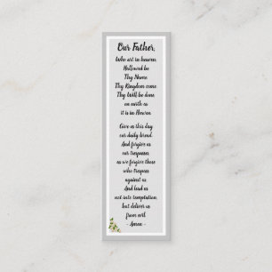 Unser Vatergebet Matthew 6:9-13 Lesezeichen Card Mini Visitenkarte