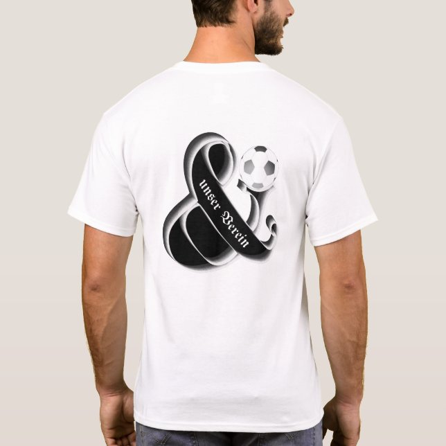 Unser Verein - & Fussball Logo T-Shirt (Rückseite)