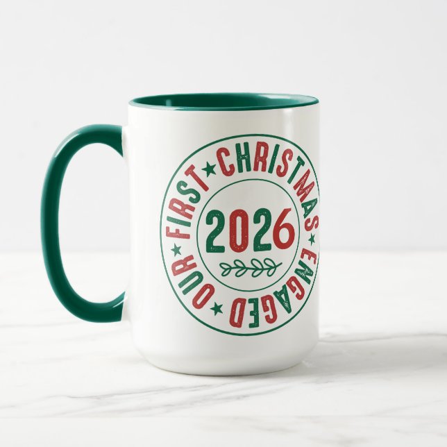 Unser Verlobter Weihnachtskaffee Tasse (Links)