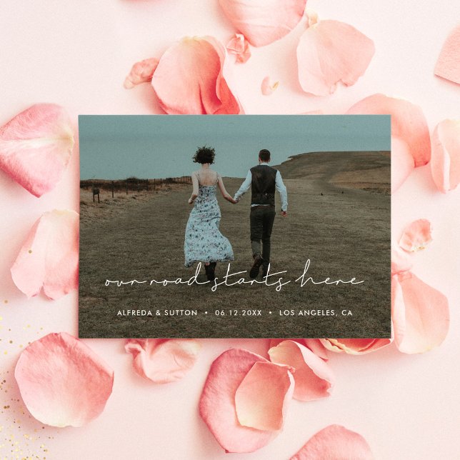 Unser Weg beginnt hier Modernes minimalistisches F Ankündigung (Von Creator hochgeladen)