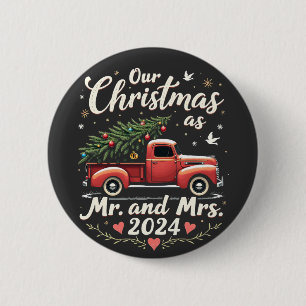 Unser Weihnachten als Herr und Frau 2024 passende  Button