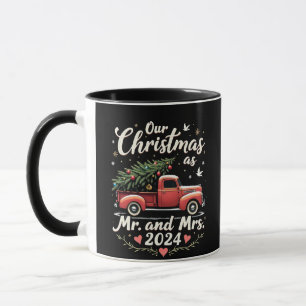 Unser Weihnachten als Herr und Frau 2024 passende Tasse