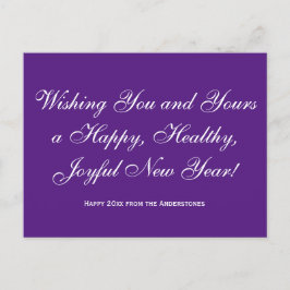 Unser Wunsch für Sie Script Chic Modern Happy New Feiertagspostkarte