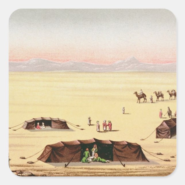 Unser Wüstenlager Quadratischer Aufkleber (Vorderseite)