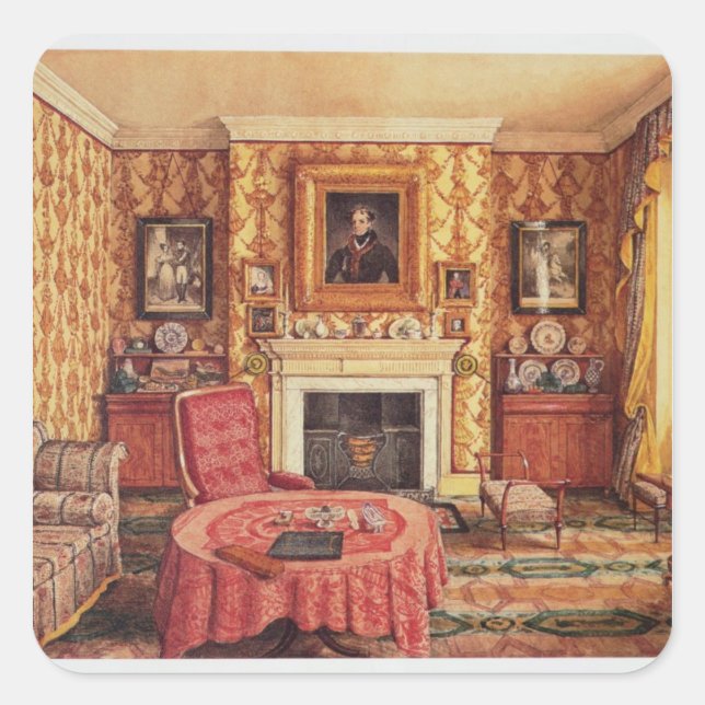 Unser Zeichn-Zimmer in York Quadratischer Aufkleber (Vorderseite)