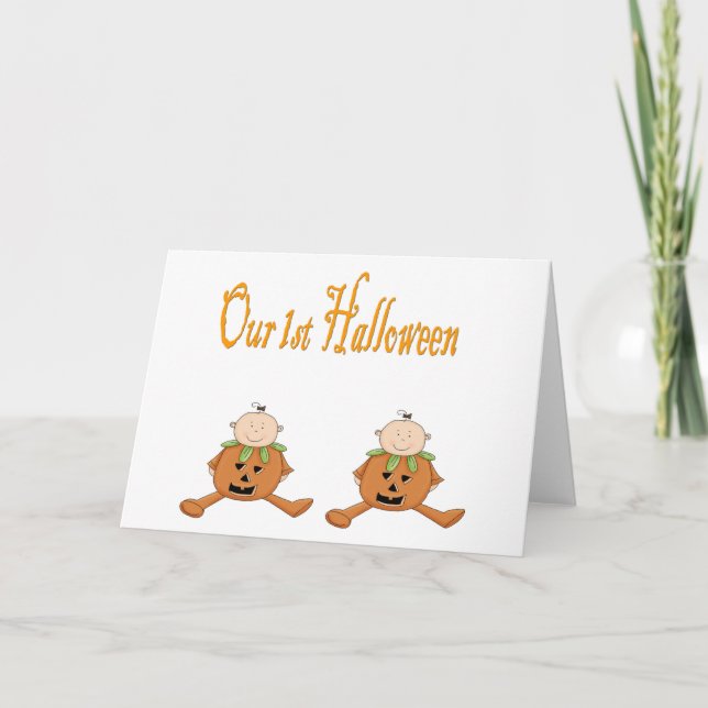 Unsere 1. HALLOWEEN (TWINS) Karte (Vorderseite)