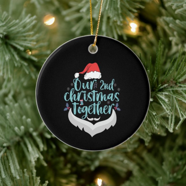 Unsere 2. Weihnachtsfamilie passt zusammen Keramik Ornament (Baum)