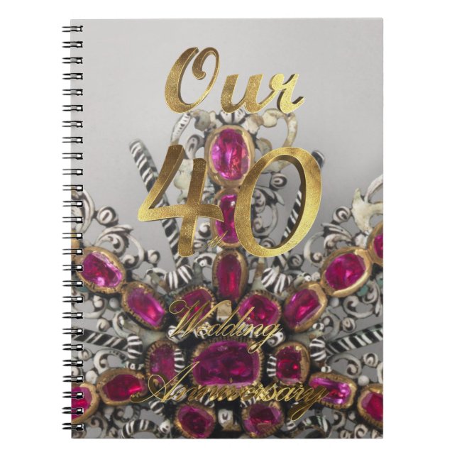 Unsere 40. Hochzeitsszenario Notizblock (Vorderseite)