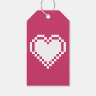 Unsere 8-Bit-Herzen in der Raspberry-Geschenkmarke Geschenkanhänger