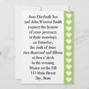 Unsere 8-Bit-Herzen in Peridot Einladung zum Hochz