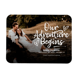 Unsere Abenteuer Beginnen Hochzeit Save The Date F Magnet