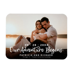 Unsere Abenteuer Beginnen Save The Date Foto Magnet
