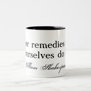 Unsere Abhilfen oft in uns selbst Lüge tun - Zweifarbige Tasse