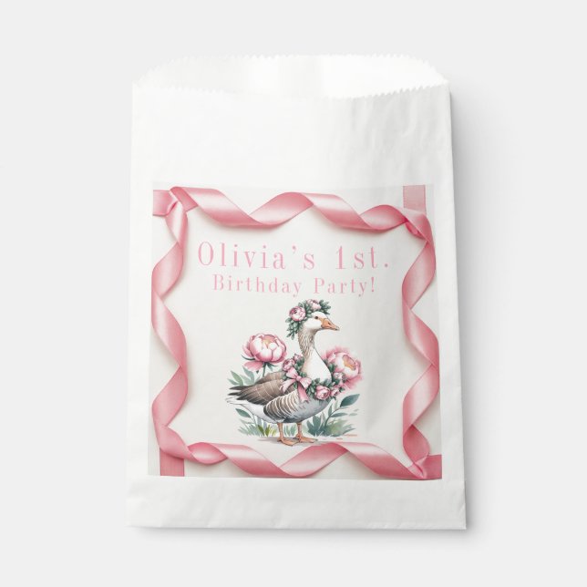 Unsere Alberne Gans wird zum Geburtstag Geschenktütchen (Vorderseite)