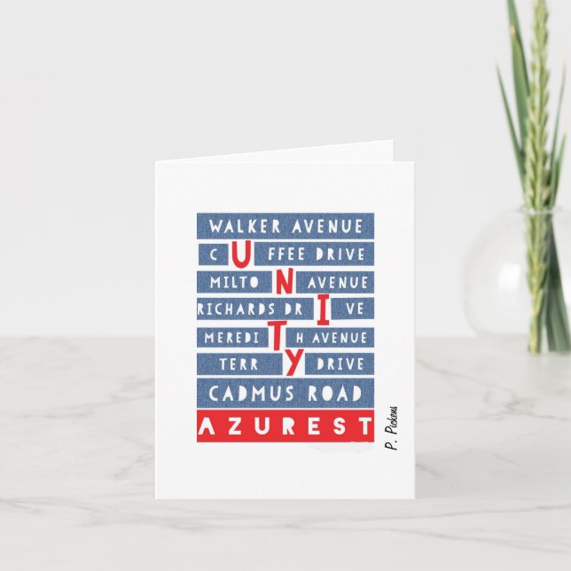Unsere AZURESTE EINHEIT in unserer CommUNITY Danke (Vorderseite)