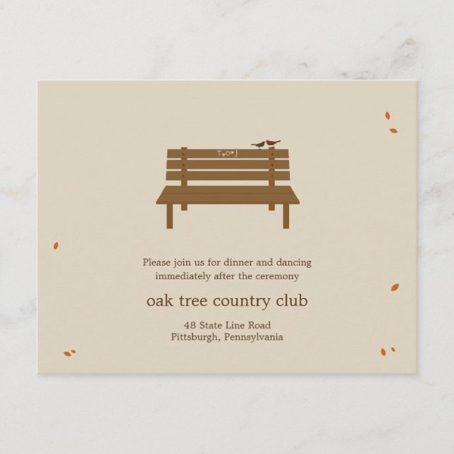 Unsere Bankett-Hochzeitskarte Begleitkarte (Vorderseite)