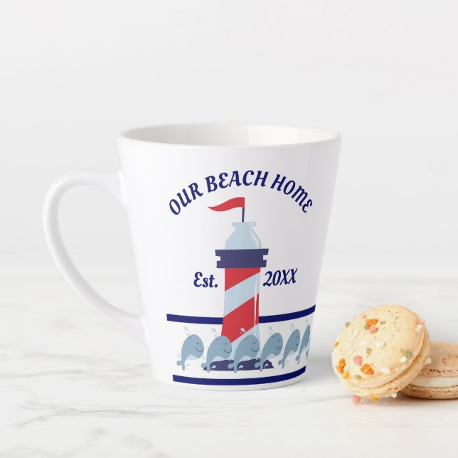 Unsere Beach Zuhause, Lighthouse Milchtasse (Beispiel)