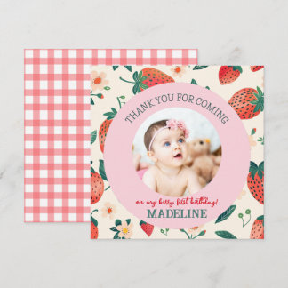 Unsere Berry Sweet Birthday Flat Danke Karte