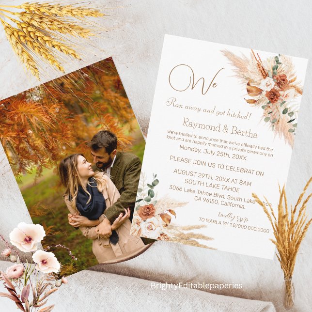 Unsere Bohemische Elopement-Ankündigung Ankündigung (Von Creator hochgeladen)