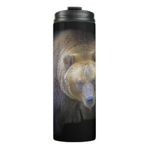 Unsere Brun Grizzly Animal Vie Sauvage Forêt Jungl Thermosbecher