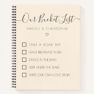 Unsere Bucket List Personalisiertes Andenken Notizbuch