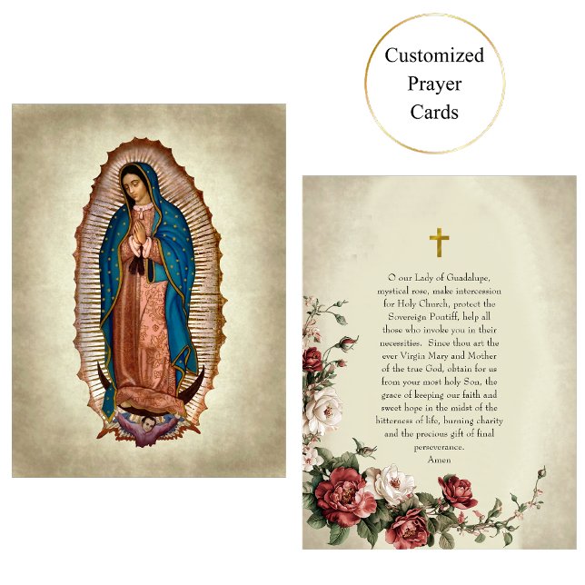 Unsere Dame aus Guadalupe, römisch-katholische Geb Platzkarte (Von Creator hochgeladen)