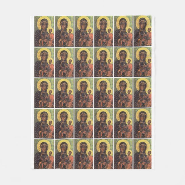 Unsere Dame Czestochowa Fleecedecke (Vorderseite)
