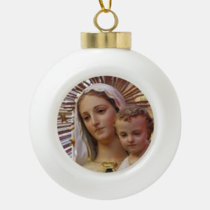 Unsere Dame das Karmel-Weihnachtsder verzierung Keramik Kugel-Ornament