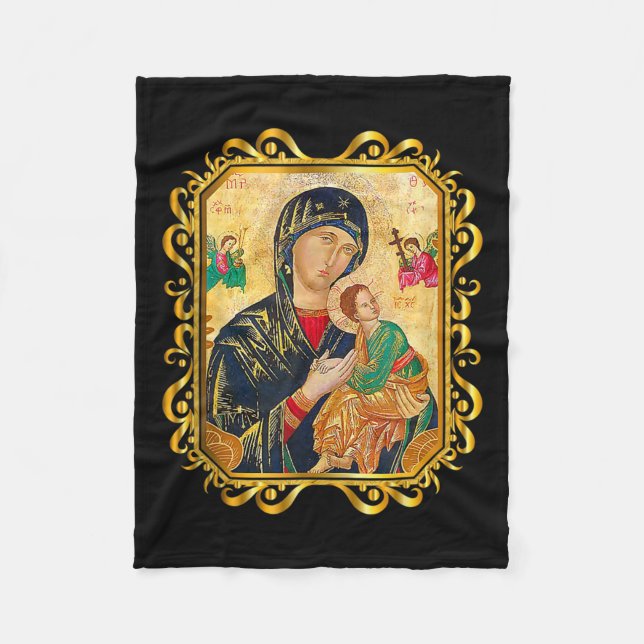 Unsere Dame der ewigen Hilfe, gesegnete Mutter Mar Fleecedecke (Vorderseite)