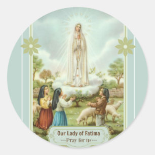 Unsere Dame der Fatima-Kinderschafe Runder Aufkleber