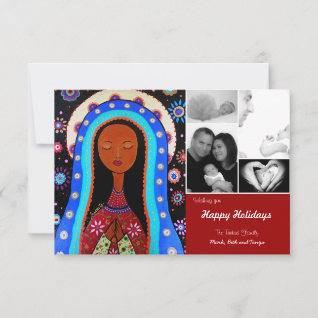 Unsere Dame der Guadalupe-Weihnachtskarte Einladung (Vorderseite)
