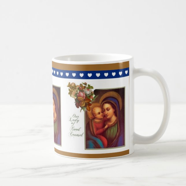 Unsere Dame der guter Ratschlag gesegneten Kaffeetasse (Rechts)
