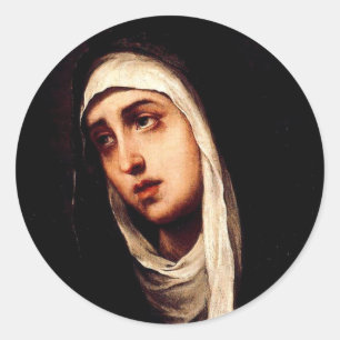 Unsere Dame der Sorge Runder Aufkleber