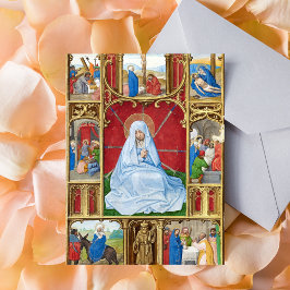 Unsere Dame der Trauern Ostern Lent Religious Medi Postkarte