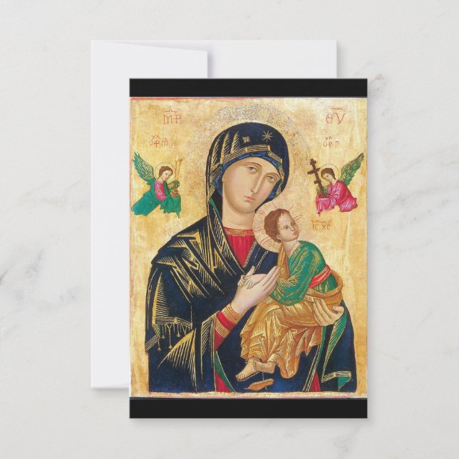 Unsere Dame des andauernden Hilfe-Gebetskarte (Vorderseite)