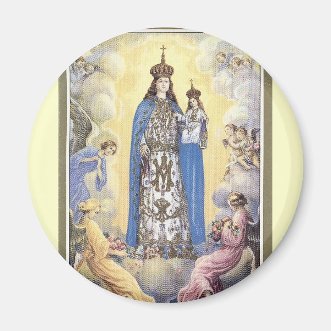 Unsere Dame des Buttons Mt.Carmel Magnet (Vorne)