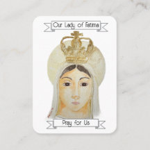 Unsere Dame des Fatima-Gebetskarte
