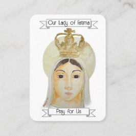 Unsere Dame des Fatima-Gebetskarte Visitenkarte